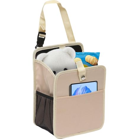 Boîte de rangement à suspendre pour voiture - Sac de rangement pour dossier de siège de voiture - Sac de rangement pratique pour voiture - Organiseur de véhicule avec plusieurs poches pour le siège (1/5)