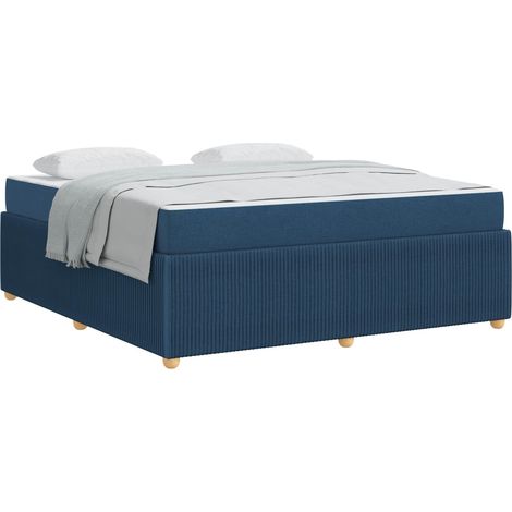 Maison Exclusive - Bettrahmen mit Matratze Blau 180 x 200 cm Stof