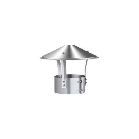 Chapeau de cheminée, échappement en acier inoxydable, tuyau d'échappement, cheminée extérieure (argent brillant)