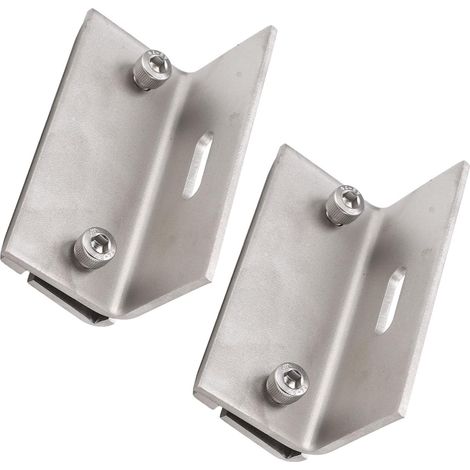 Pince de Panneau Solaire 2 pièces, Support de Panneau Solaire, Pinces de Verrouillage de Panneau Solaire Fixation Solaire en Alliage d'aluminium pour système de Montage (1/5)