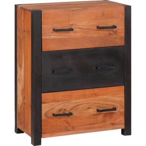 Sideboard Braun 55 x 30 x 75 cm Massivholz Akazie