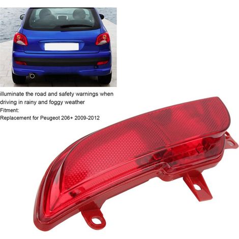 Faro antibrughiera posteriore destro  6350HA, resistente ad alte temperature, sostituzione per Peugeot 206+ 2009-2012 (1/2)