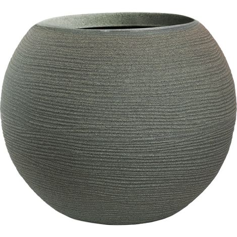 Vase en résine pour plantes d'intérieur et d'extérieur, design sphère ronde d.40x33h Botticelli Vert (1/4)
