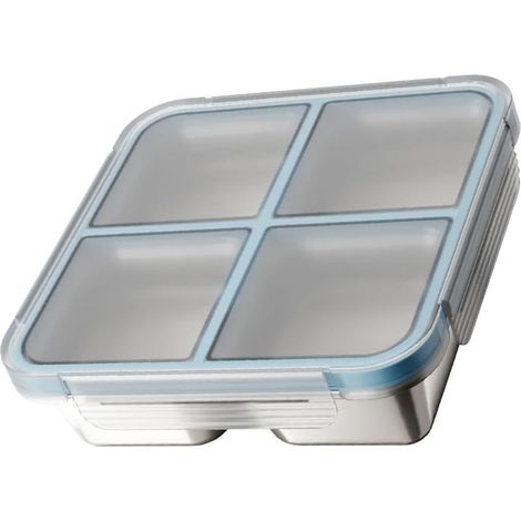 Boîte à bento en acier inoxydable avec compartiments, facile (1/5)