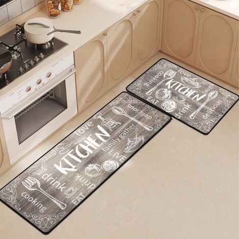 Tapis de cuisine 06 5080cm Terre de diatomées Tapis de cuisine pour couverts, absorbant l'eau et l'huile, en terre de diatomées, résistant à l'usure, facile à nettoyer, antidérapant. (1/5)