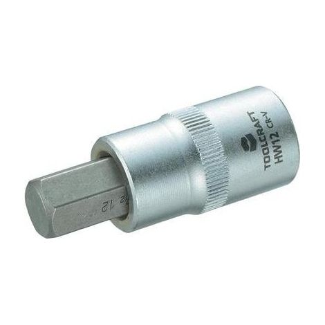 DOUILLE 12,5 MM (1/2'') AVEC EMBOUT À 6 PANS TOOLCRAFT 816160 1/2'' (12.5 MM) 12 MM LONGUEUR 55 MM (1/5)