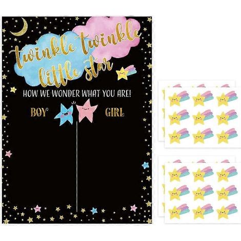 Gender-Reveal-Spiel für Gäste, Abstimmungsplakat für die Babyparty, interaktives Spiel für die Babyparty, lustige gemischte Aktivität. (1/4)