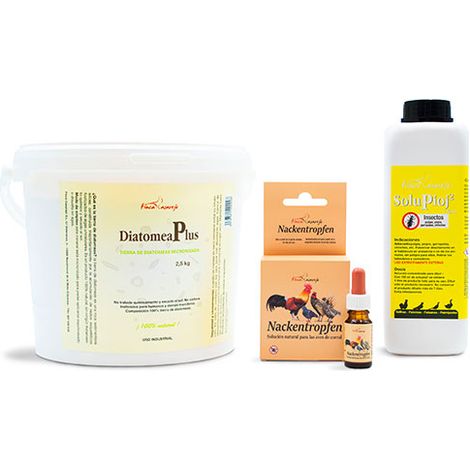 Pack Adiós piojos para gallinas - Productos Naturales para desparasitar Aves de Corral - Elimina el piojo de Las gallinas en tu Corral - Pack Formato Plus