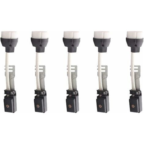 Portalámparas GU10 (paquete de 5), conectores de base GU10 con cable y caja de conexiones aislada, 2 A, 250 V, resistente a altas temperaturas, adaptador para bombillas LED y halógenas, soportes. (1/4)