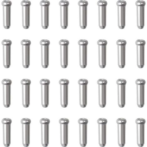 (Argent)100 Pcs Embouts de Câble de Frein, 12 mm Embouts Câble Vélo en Alliage Embout Frein Velo pour Vélo de Montagne