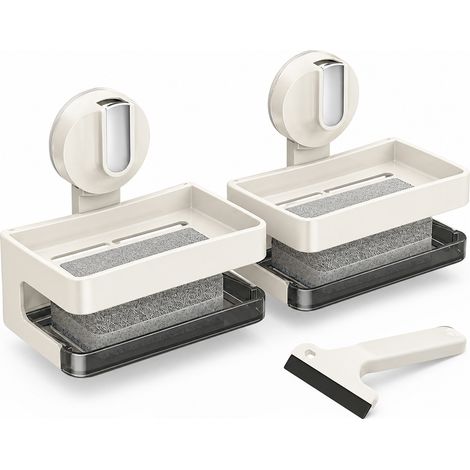2 Wall-Mounted Silicone Soap Dish without Drilling for Bathroom (1/5)