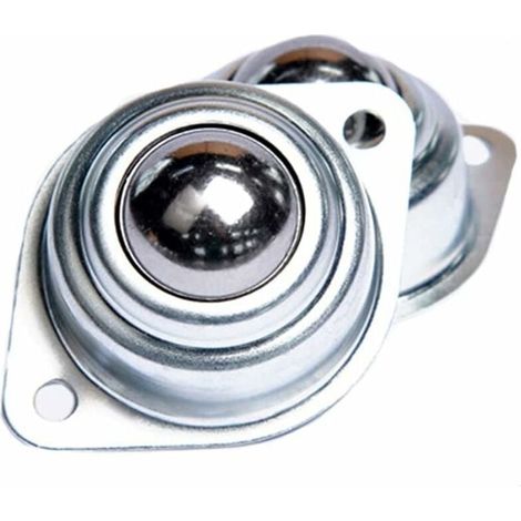 SHINING HOUSE Unidades de transferencia de bolas, ruedas para muebles, rodamiento de bolas de rodillos cónicos con orificios de montaje de brida inferior para carrito de equipaje deslizante (bola de a (1/4)