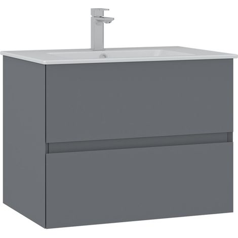 Meuble Vasque "Nest 71 v2" - 71 x 51 x 55 cm - Matte Grey (1/3)