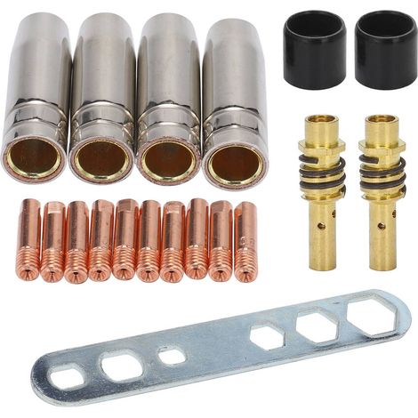 19 pièces kit buse torche soudage conique pour soudeuse Binzel 15AK (1/5)