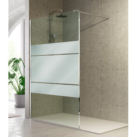 KASSANDRA FR633 FRESH Panel Fijo de Ducha Decorado Plata Brillo - Medida: 100 cms - ref: FR63316CLS195098