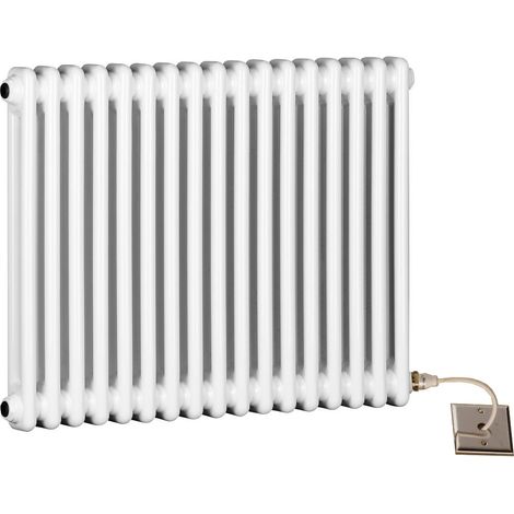 Traditional Electric White 2 Column Radiators 600mm high 988 mm wide (1/3)