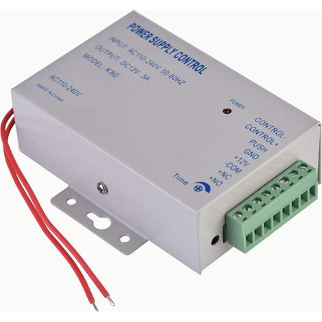 Contrôle d'alimentation, entrée AC110V-240V Sortie DC 12V 3A 30W Contrôleur d'alimentation pour système de contrôle d'accès de Porte (1/5)