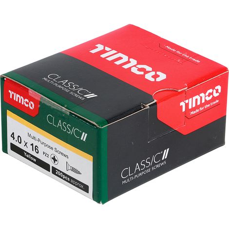 TIMCO Classic Multi-Purpose Countersunk Gold Woodscrews - 4.0 x 16