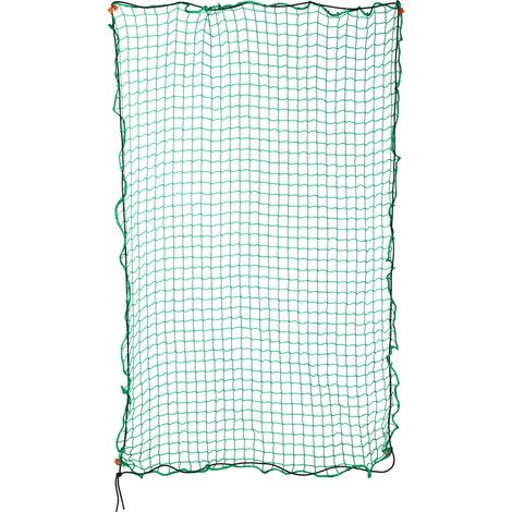 Rete di protezione per rimorchio 2 x 3 m installazione rapida carico sicuro robusto in plastica nera 130012540