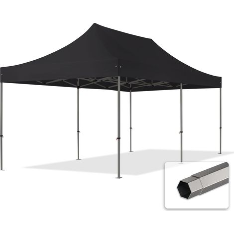 3x6 m Tonnelle pliante Acier, PES 750, noir (1/5)