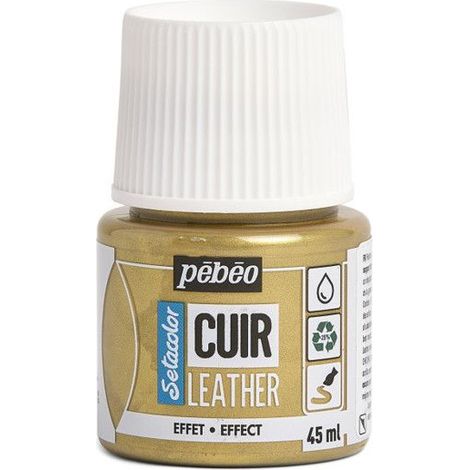 Peinture cuir - PEBEO - Setacolor - Métal Doré - 45 ml