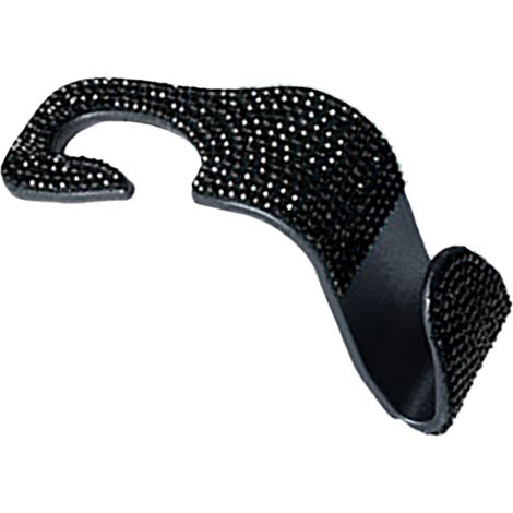 Porte-vêtements Crochet Cristal Appui-tête Arrière Cintre Organisateur Sac à Main Manteau Courses Voiture Noir Lot (1/5)