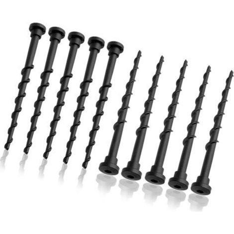 Schraube für Rasenmäher-Ladestation, Zubehör kompatibel mit Husqvarna Automower 105 305 308, Länge 13,7 cm, Gartengeräte (10 Stück, schwarz) (1/5)