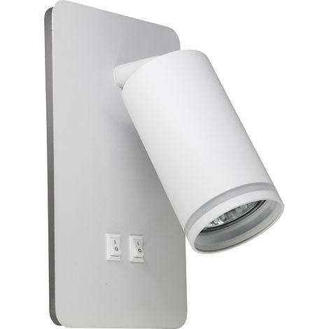 Applique murale Polux Paris blanche LED+GU10 interrup. (1/4)