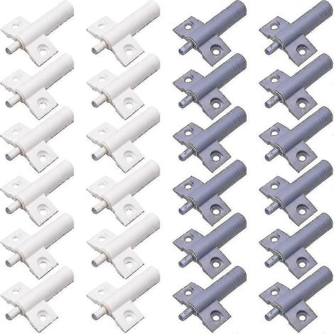 Amortisseurs de porte de cuisine, lot de 24 amortisseurs de porte pour meubles et placards de bureau. Fabriqués en plastique hautement recyclable et résistant, ils réduisent le bruit. (1/5)