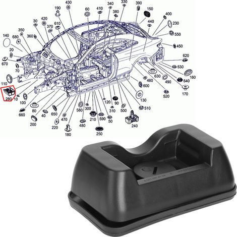 Support de cric de levage 2039970186 compatible avec Mercedes-Benz W203 C230 CLK320 E320 SLK280 (1/5)