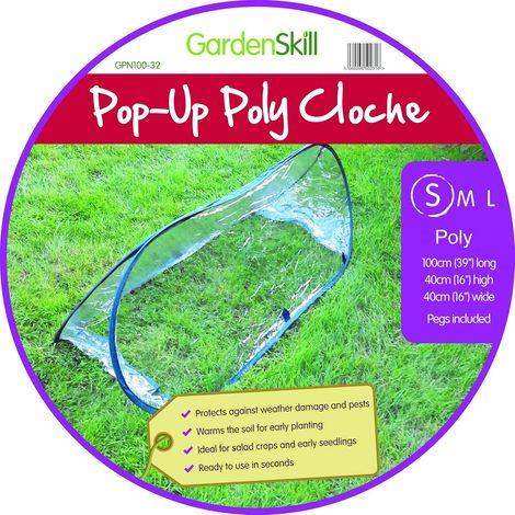 Mini Serre Tunnel de Jardin 100x40cm Pop Up Tunnel de Forçage Tente de Croissance Protection Anti-Insecte pour Semis, Cultures Housse Potager, Jardinière, Lit Surlevee (1/5)