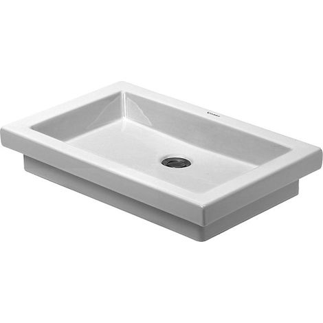 DURAVIT lavabo da incasso 2° PIANO senza troppopieno piano per rubinetteria 580x415mm senza foro per rubinetteria bianco (1/4)