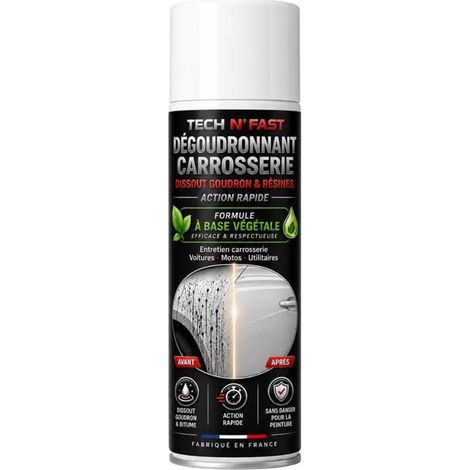 Dégoudronnant Carrosserie TECH N'FAST à Base Végétale - Dissout Goudron, Bitume et Résines - Voiture & Moto (1/5)