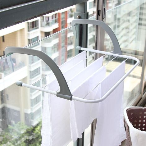 Verstellbarer und faltbarer Wäscheständer für Heizung und Balkon (1/5)
