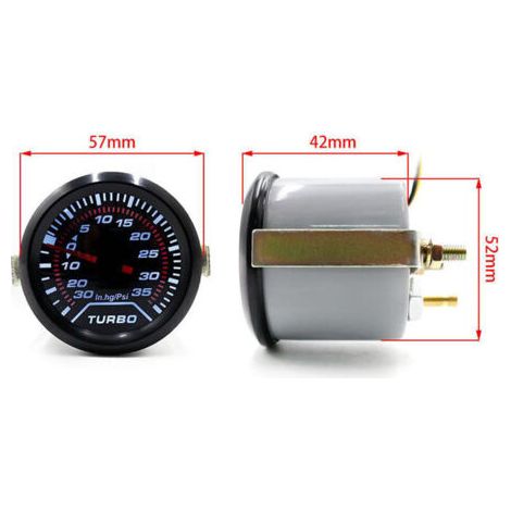 NALOOKAMIC Compteur de Jauge Pression de suralimentation Turbo pour Manomètre Turbo Mètre Jauge Universel pour Voiture (1/4)