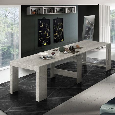 Table à manger extensible 90x51-300cm salon cuisine Pratika Pilka