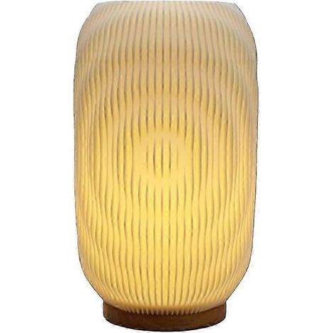 Lampe de chevet compatible avec les lampes de table de chevet, veilleuse à rayures rétro, idéale pour étudier, motif décoratif effet vague. (1/5)