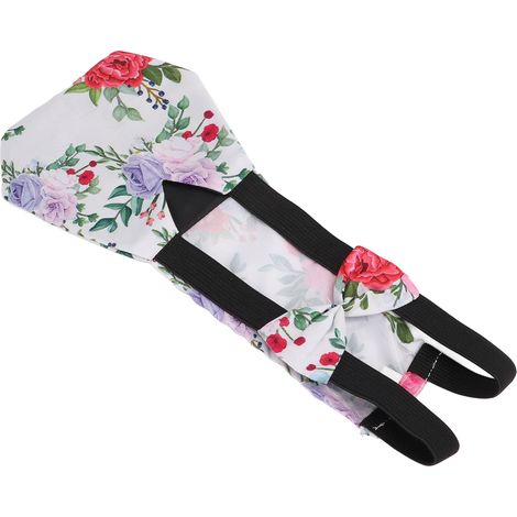 Couches pour poules, oies et canards en tissu respirant avec ceinture ajustable et lâche, motif pivoine L (1/5)