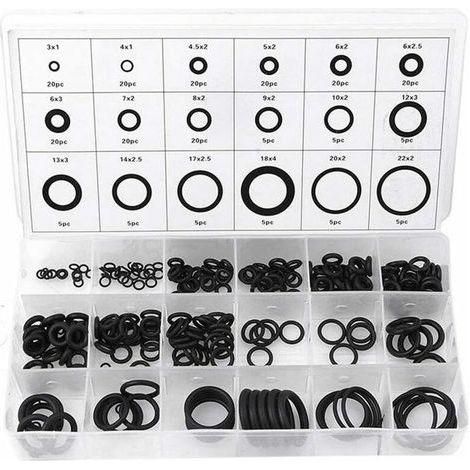 O-Ring 225Pcs 18 Size Rubber Gasket O-Ring Combo Set for Car Vehicle Auto Repair O-Ring