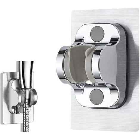 shower holder,No Drilling Hand Shower Holder Wall Mounted Shower Head Holder Universal Adjustable Shower Bracket Bathroom Accessories (1/4)