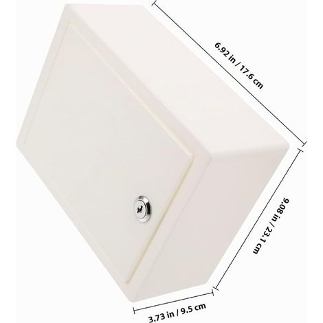 Boîte De Rangement Verrouillable En Plastique Avec Serrure Et Clés Coffret De Documents Bijoux Et Lettres Format Compact Pour Bureau Chambre Appartement (1/4)