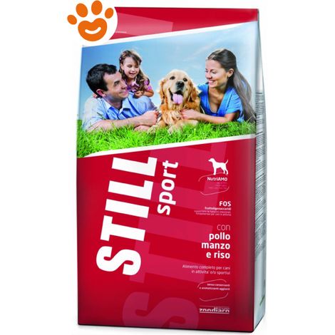 Still Dog Sport con Pollo, Manzo e Riso - Sacco 15 Kg - Cibo Secco Cani