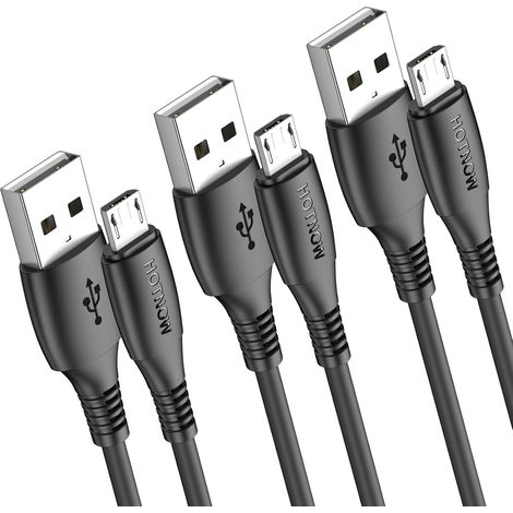 Câble Micro USB 1M 3 pièces, Câble USB A vers Micro USB (1/5)
