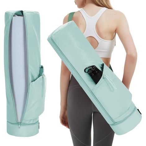 Yogatasche Damen mit Nassfach, Flaschenhalter und durchgehendem Reißverschluss, Mintgrün (1/5)