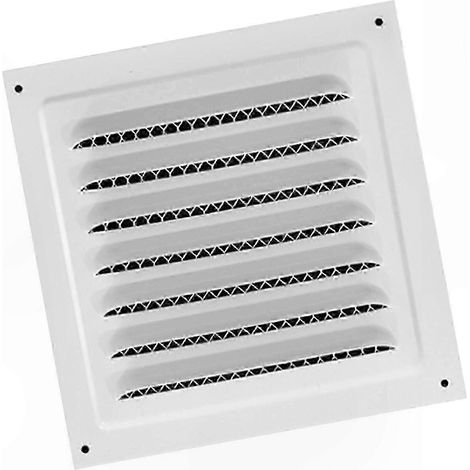Bouche d'aération de plafond en métal, grille intensive pour cuisine et mur latéral, 15x15 cm, couvercle robuste. (1/3)