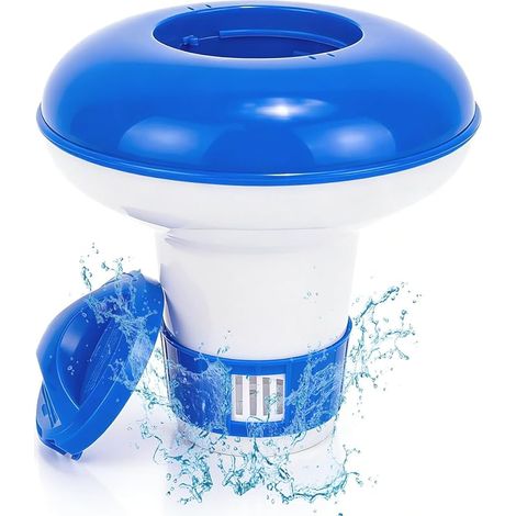 Flotteur de Piscine Chlore, 12,5cm Flotteur Piscine Distributeur de Chlore Flottant pour Mini-Tabs 20g Flotteur, Convient aux piscines, Brome spas et fontaines (1/5)