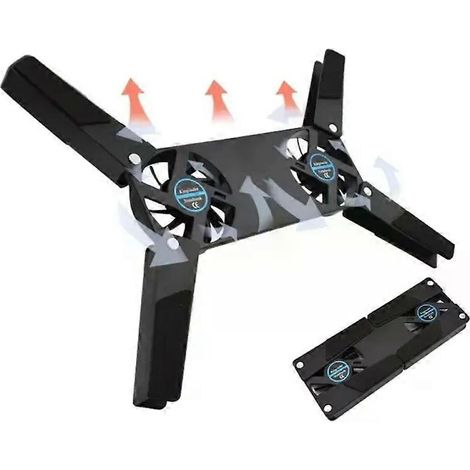 Laptop-Kühlerhalterung mit Luftkühlung, USB-betriebener Kühldock, Laptop-Kühlpad mit 2 Lüftern für Notebooks (7-15 Zoll, 1 Zoll) – JXLGV (1/4)