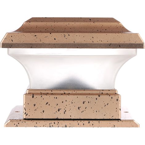 Le poteau de clôture à énergie solaire allume la lampe de pilier de cour de paysage de jardin extérieur imperméable à l'eau lumière chaude