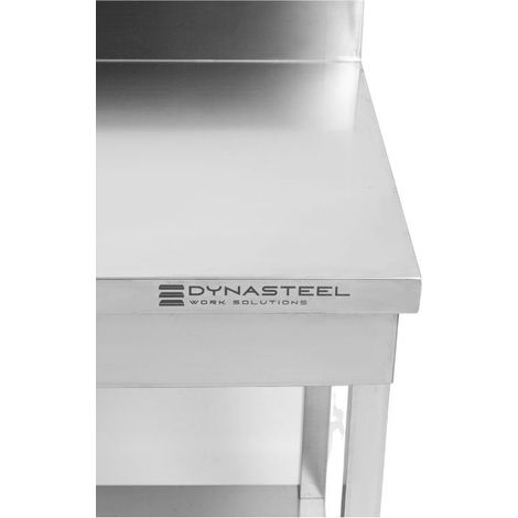 Table Inox avec Dosseret et Etagère - 1000 x 600 mm (1/5)