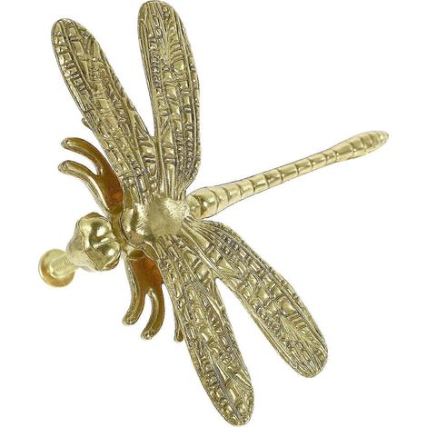 Poignée de porte décorative à un trou, en forme de libellule (1 pièce) (1/5)